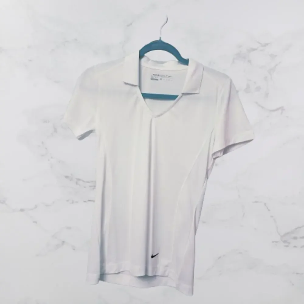 Nike Women's Dri-FIT Vertical Mesh Polo (Style #637165) White XS NWT